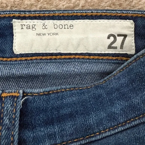 Rag & Bone Nina High Rise Ankle Flare Crossfield Jeans Distressed Hem - Picture 5 of 11